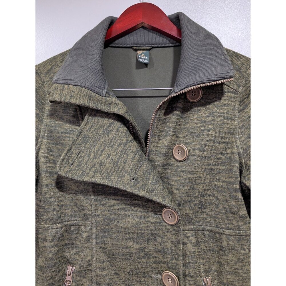 Prana Women's Martina Heathered Green Soft-Shell Jacket Full Zip Military Sz XS - Picture 5 of 16